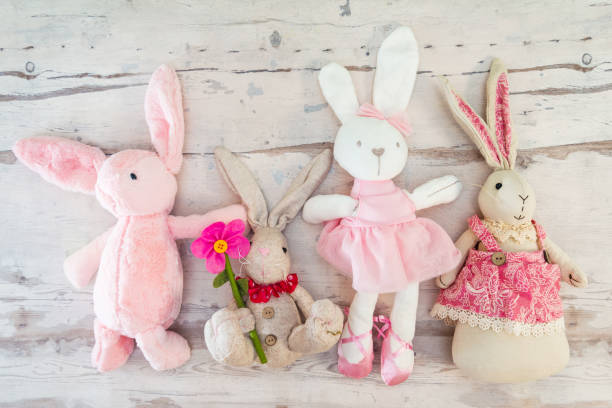 istock Easter concept - rabbit in front of background 1140138964