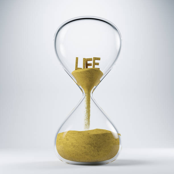 istock Life Passing Concept with Hourglass 1140139803