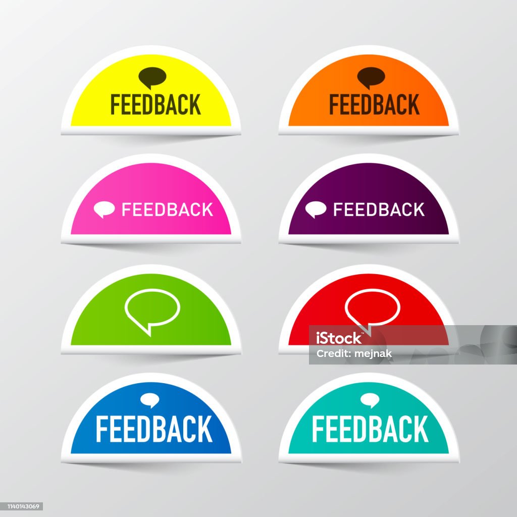 Feedback Labeler Vector Feedback Labels Set Stock Illustration - Download Image Now - Badge ...