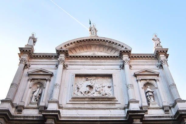 istock Facade of catholic church in Venice (Chiesa di San Rocco). 1140143331