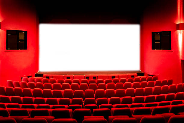 istock Open red theatre stage curtains 1140144047