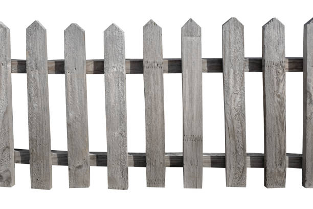 istock wooden fence isolated on white background 1140144804
