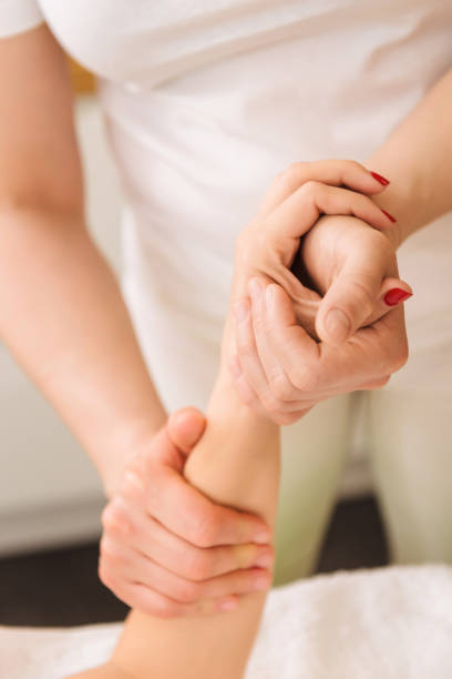istock Woman having traditional hands and wrist massage 1140145845