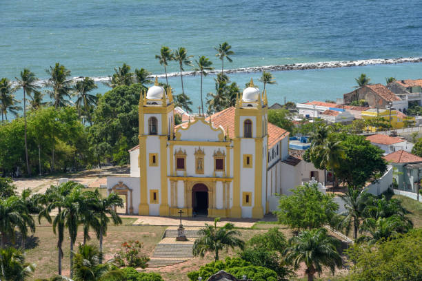 브라질의 올린다에 있는 카 르 모 교회 스톡 사진