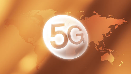 5G technology symbol concept, 5th generation of mobile industry