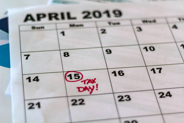 istock 2019 Tax due date marked on calendar 1140149118