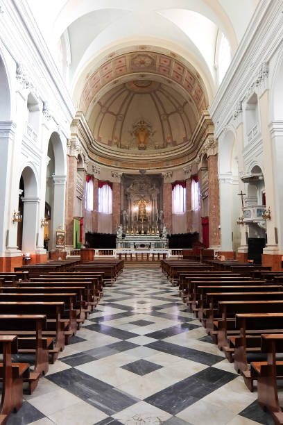 istock Interiors of catholic church (Duomo di Comacchio). 1140150439