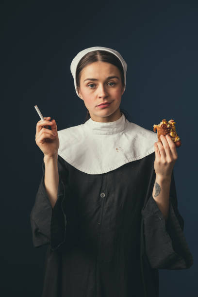 istock Medieval young woman as a nun 1140151933