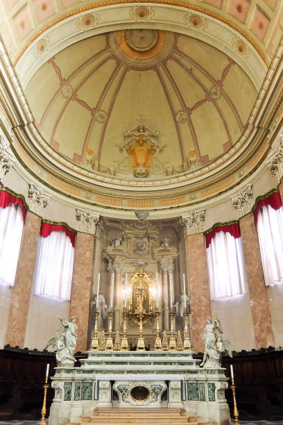 istock Interiors of catholic church (Duomo di Comacchio). 1140155882