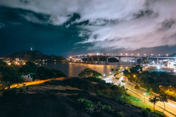 istock Cloudy night at the city 1140157909