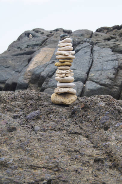 istock Stacked Rocks Background - Idyllic serenity, zen, peaceful 1140161109