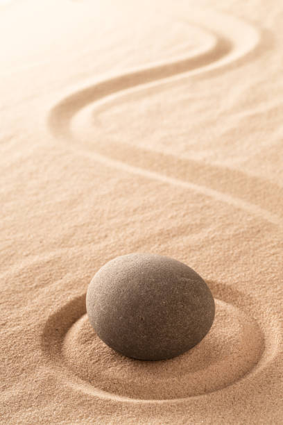 istock Japanese zen meditation stone garden 1140161421