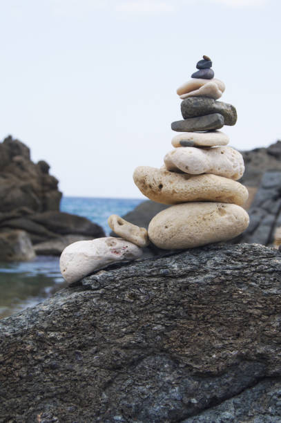 istock Stacked Rocks Background - Idyllic serenity, zen, peaceful 1140162698