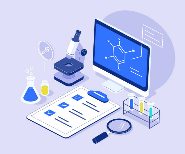 ilustrações de stock, clip art, desenhos animados e ícones de research and development - research chemistry dna formula