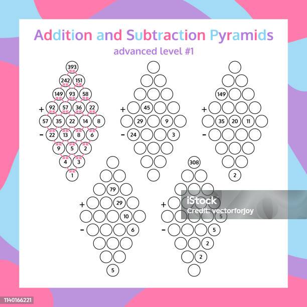 Pyramide Additive Addition Et Soustraction Pyramide Ensemble Feuille De Calcul ...