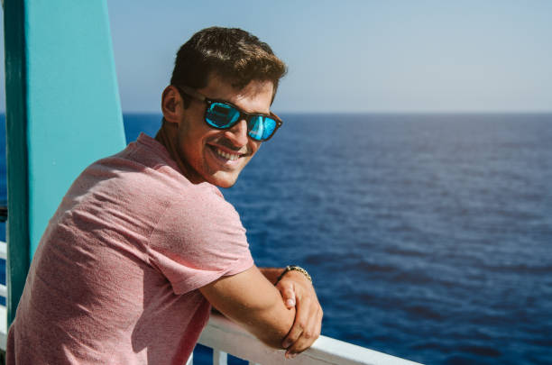 istock Man in a boat in the sea 1140167437