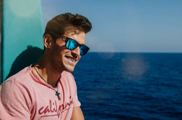 istock Man in a boat in the sea 1140167443
