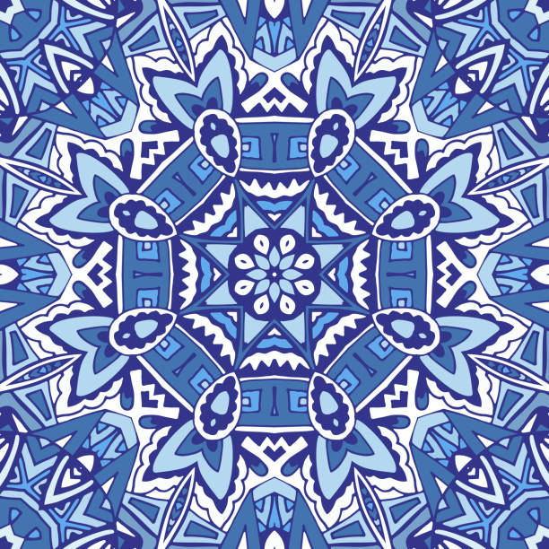 istock Holiday greeting with snowflake ornamental geometric background 1140170634