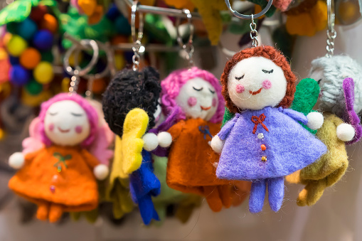 Felt-textile, miniature, toy, doll,