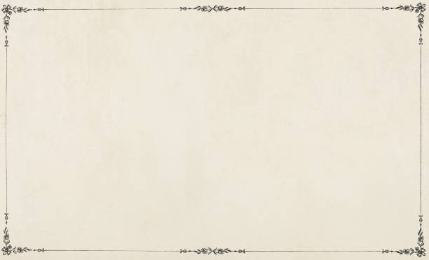 istock Antique Paper with Floral Border - 19th Century 1140181508