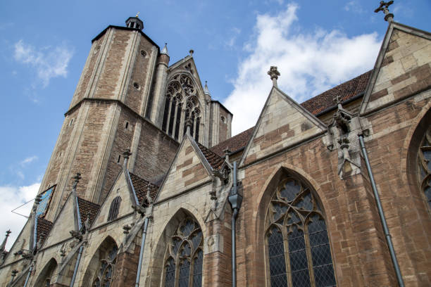Cathedral in Braunschweig, Germany Braunschweig, Germany - August 23, 2014: Exterior view of Brunswick Cathedral in the historic city centre. braunschweig stock pictures, royalty-free photos & images