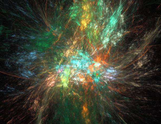 istock image of one Digital Fractal on Black Color 1140197837