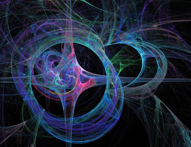 istock image of one Digital Fractal on Black Color 1140198027