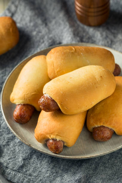 Homemade Beef Sausage Kolache Homemade Beef Sausage Kolache Ready to Eat kolache stock pictures, royalty-free photos & images