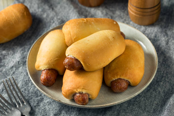 Homemade Beef Sausage Kolache Homemade Beef Sausage Kolache Ready to Eat kolache stock pictures, royalty-free photos & images