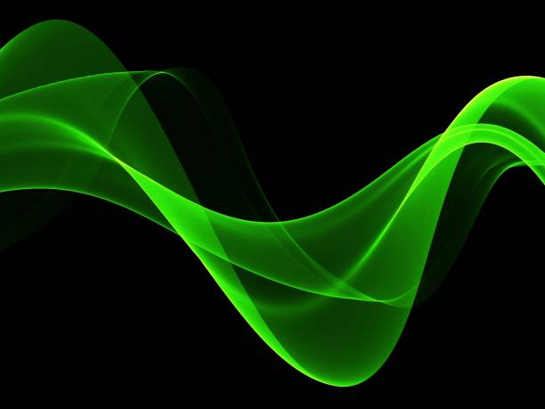 istock Abstract Green Background, Futuristic Wavy 1140206707