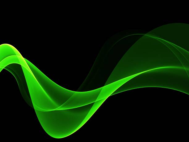 istock Abstract Green Background, Futuristic Wavy 1140206765