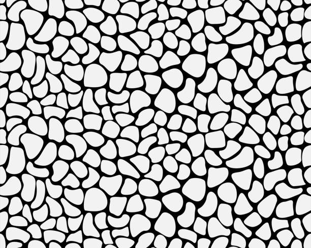 Seamless abstract irregular cobblestone pattern. Vector leather or paving stone texture. Seamless abstract irregular cobblestone pattern. Vector leather or paving stone texture drawing of the stone walkway stock illustrations