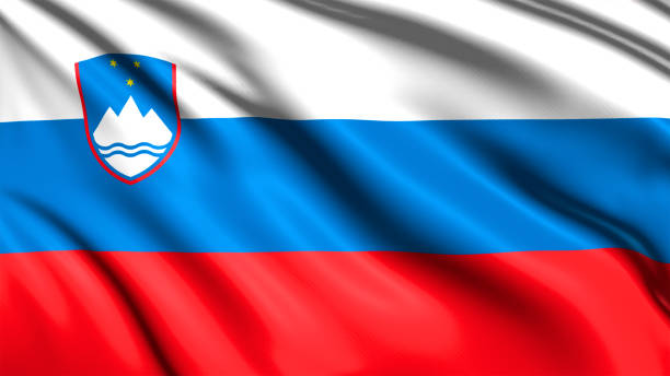 istock flag of Slovenia with fabric structure in the wind 1140211905