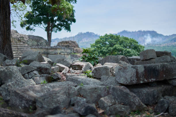 Ancient ruins of civilization Maya stock photo