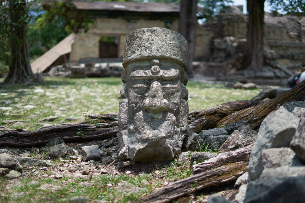 Ancient ruins of civilization Maya stock photo