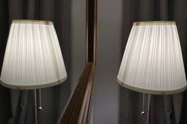istock table lamp with lampshade on the table in front of a mirror 1140217080