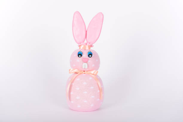 istock The pink easter male hand-made bunny 1140217096