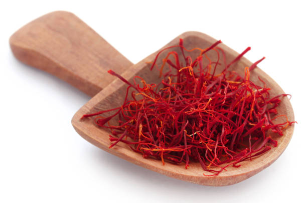istock Saffron in a wooden scoop 1140217624