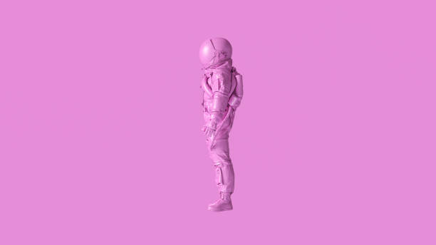 istock Pink Spaceman Astronaut Cosmonaut Advanced Crew Escape Suit 1140220866