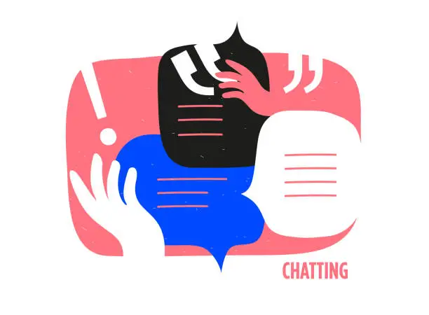 Vector illustration of Modern chat illustration