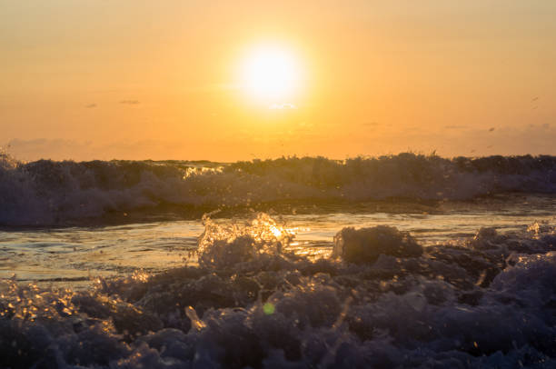 istock Amazing sea sunset, the sun, waves, clouds 1140223961