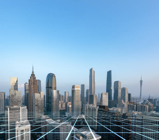 istock Smart city and connection lines 1140234203