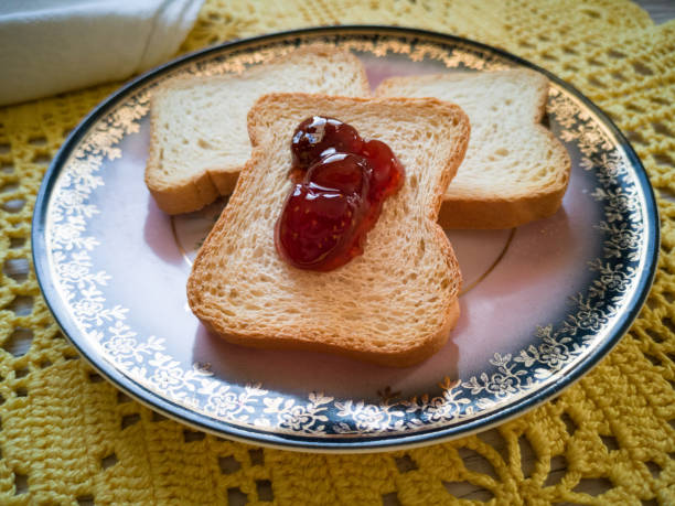 istock Dish with toast and jelly 1140240793