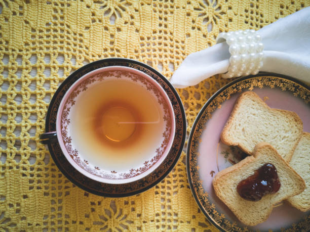 istock Cup of tea with toast 1140240805