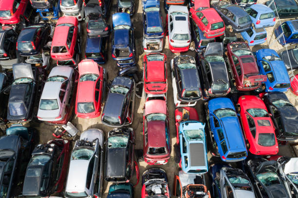 istock Car Recycling, Aerial View 1140241887