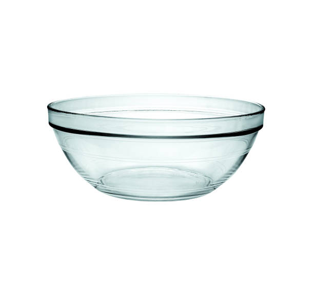 istock Empty glass bowl for salade isolated on white background. Side view. 1140242625