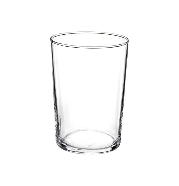 istock Single empty classic glass tumbler isolated on white background. Sige view. 1140242642
