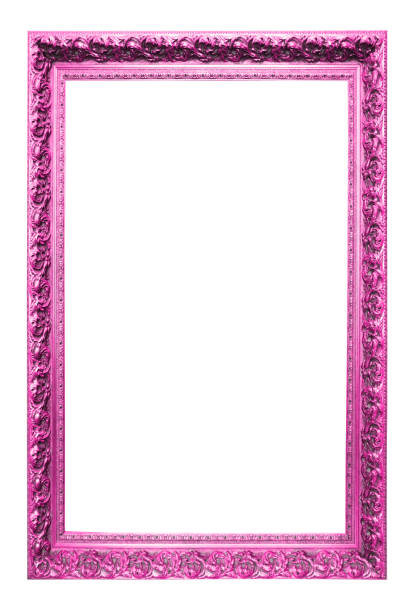 istock beautiful pink frame isolated on white background 1140250771