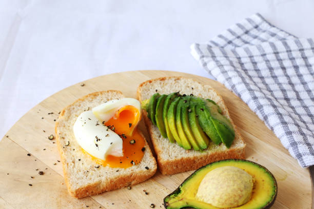 istock Healthy breakfast. Wholegrain bread, avocado and egg 1140253998