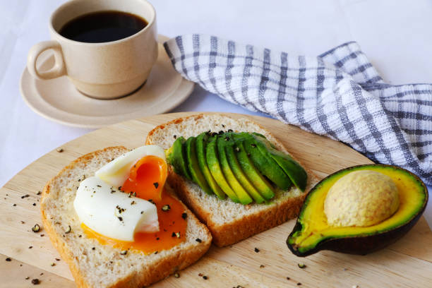 istock Healthy breakfast. Wholegrain bread, avocado and egg 1140254003